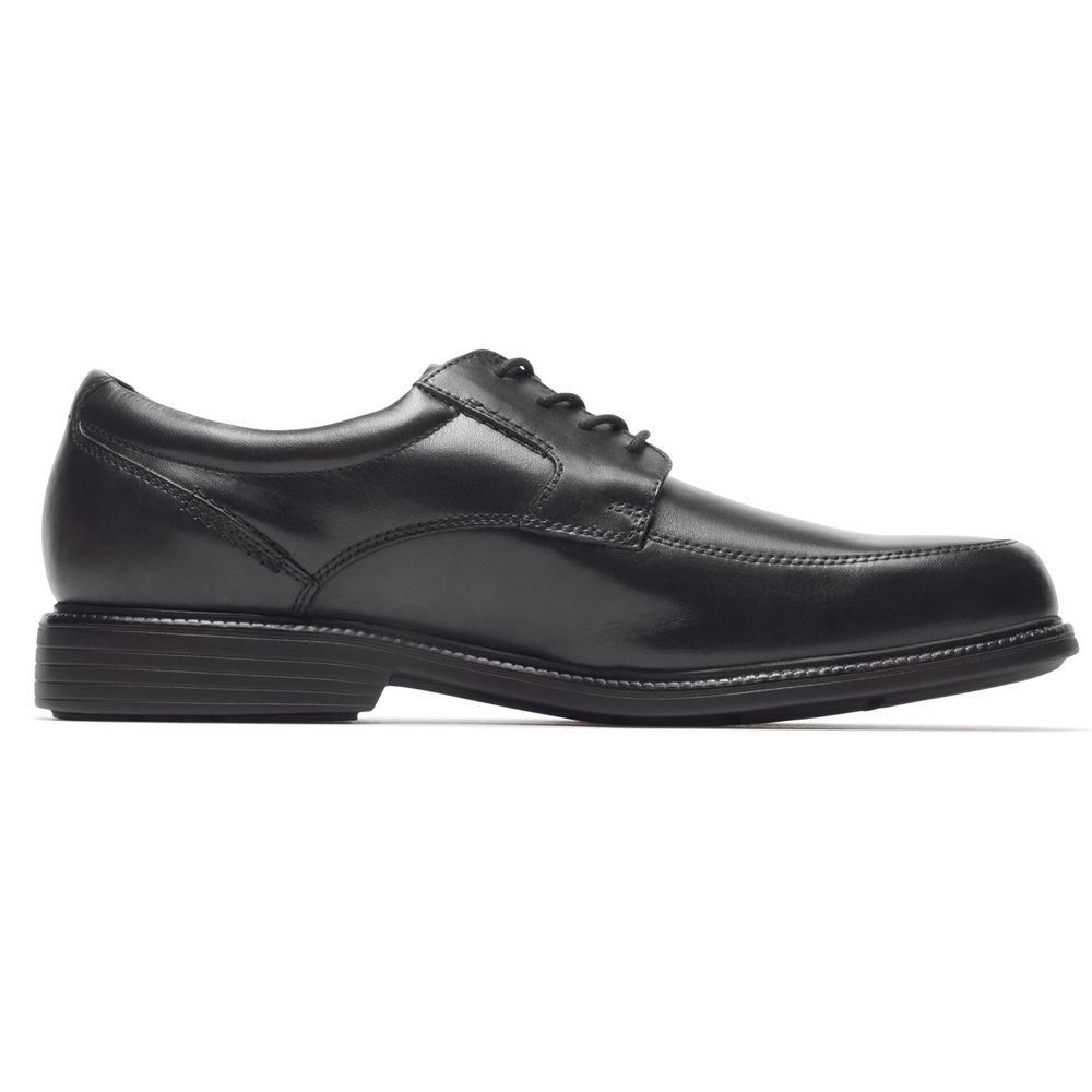 Rockport Dress Shoes For Mens Black - Charles Road Apron Toe - LK0749582